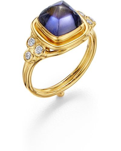 Temple St. Clair Classic Sugar Loaf Ring - Blue