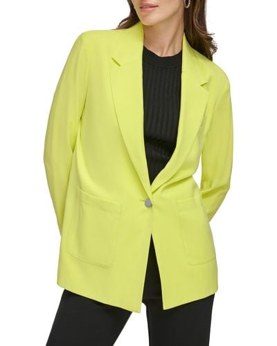 DKNY One-button Jacket - Yellow
