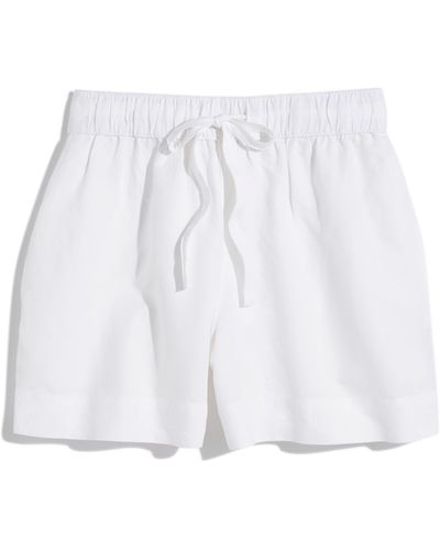 Vineyard Vines Tie Waist Linen Blend Shorts - White