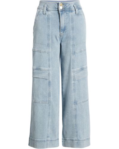 Wit & Wisdom 'ab'solution Skyrise Patch Pocket Crop Wide Leg Jeans - Blue