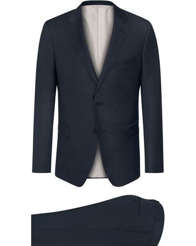 Samuelsohn Solid Wool Suit - Blue