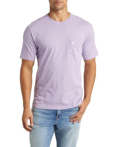 Johnnie-o Dale Heathered Pocket T-shirt - Purple