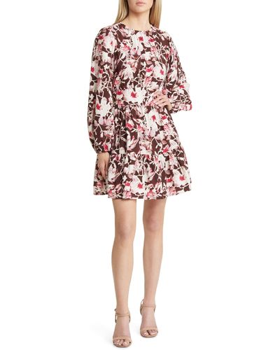 Chelsea28 Floral Tiered Long Sleeve Dress
