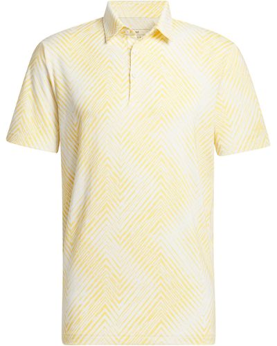 adidas Originals Ultimate365 Print Golf Polo - Yellow
