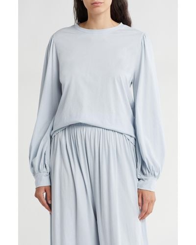 Lunya Long Sleeve Organic Pima Cotton T-shirt - White