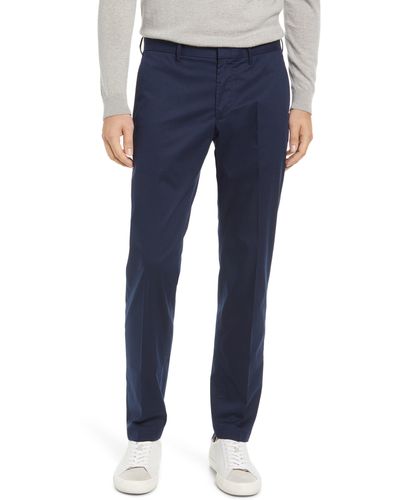 Nordstrom Slim Fit Coolmax® Flat Front Performance Chinos - Blue