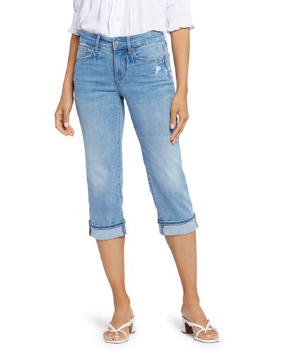 NYDJ Marilyn Cool Embrace Straight Crop Jeans - Blue