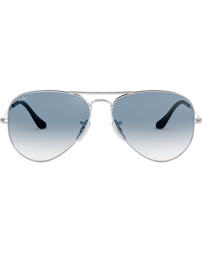 Ray-Ban 58mm Gradient Aviator Sunglasses - Blue