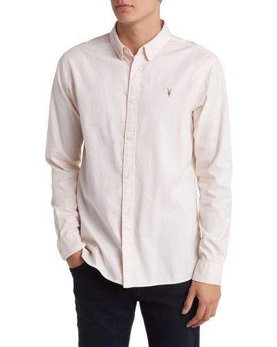 AllSaints Hawthorne Slim Fit Button-up Shirt - White