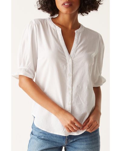 Michael Stars Roxanne Short Sleeve Button-up Shirt - Gray