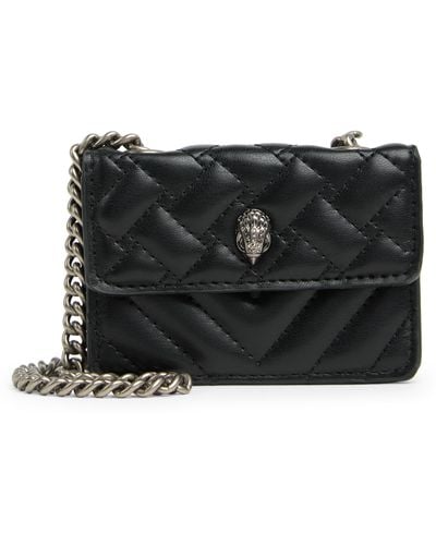 Kurt Geiger Micro Kensington Faux Leather Crossbody Bag - Black