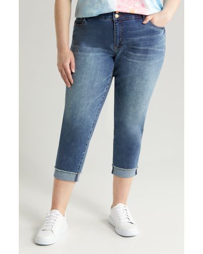 Kut From The Kloth Amy Crop Straight Leg Jeans - Blue