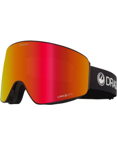 Dragon Pxv 65mm Snow goggles With Bonus Lens - Red