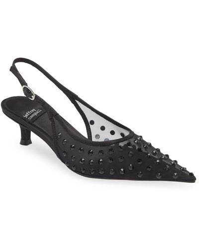 Jeffrey Campbell Persona Pointed Toe Slingback Pump - Black