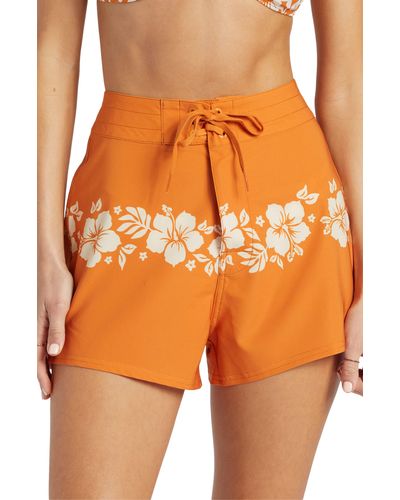Billabong On Island Time Cover-up Shorts - Orange