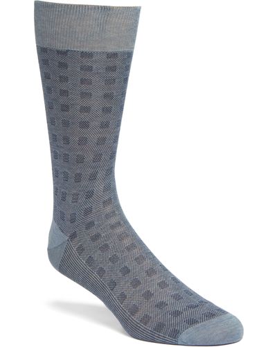 Canali Geo Box Dress Socks - Gray