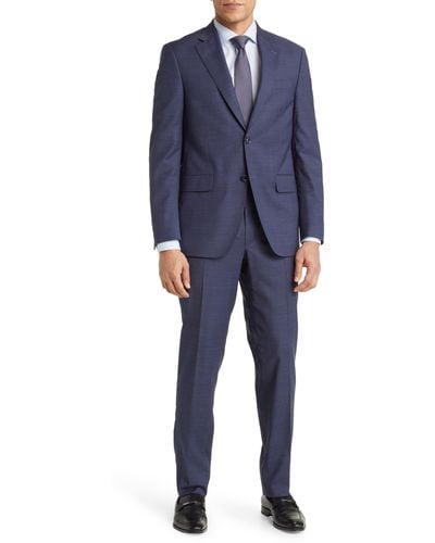 Peter Millar Tailored Fit Stretch Wool Suit - Blue