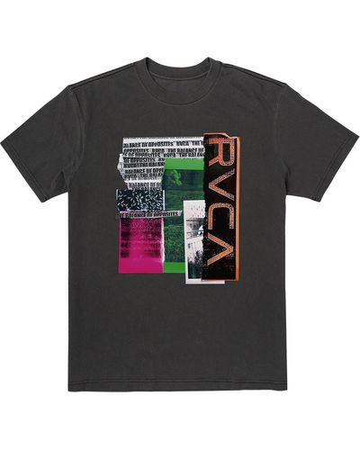 RVCA Cut Corners Logo Graphic T-shirt - Black