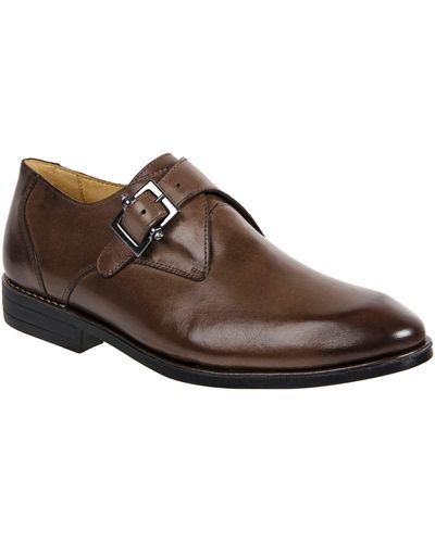 Sandro Moscoloni Wendell Single Buckle Monk Shoe - Brown