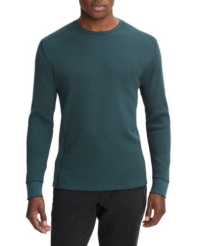 Vince Thermal Long Sleeve T-shirt - Green