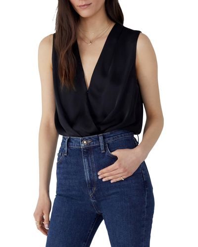 FAVORITE DAUGHTER The Date Sleeveless Wrap Blouse - Blue