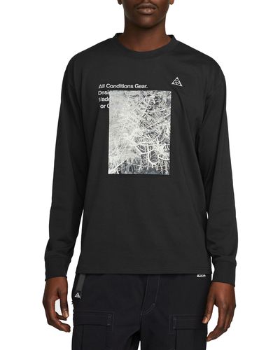 Nike Acg Long Sleeve Graphic T-shirt - Black
