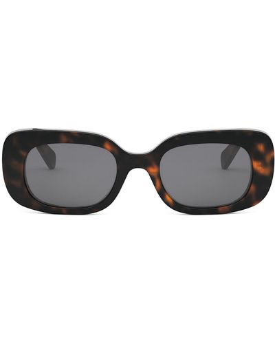 Celine Bold 3 Dots 51mm Rectangular Sunglasses - Black