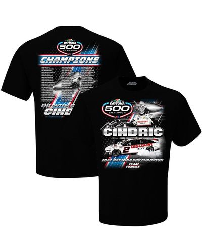 Team Penske Checkered Flag Austin Cindric 2022 Daytona 500 Champion Past Champions T-shirt At Nordstrom - Black