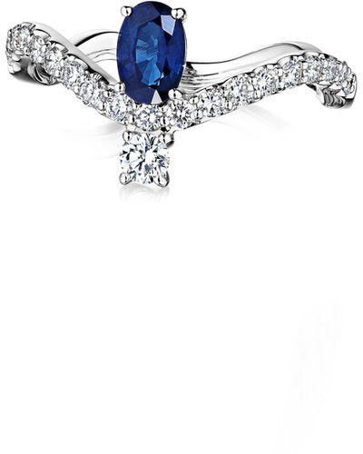 Hueb Mirage Diamond & Sapphire Ring - Blue
