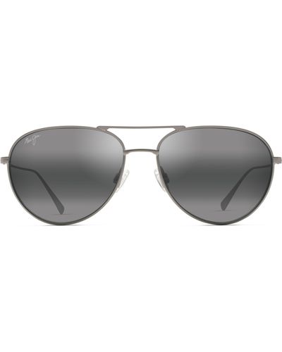 Maui Jim Walaka 57mm Polarizedplus2® Aviator Sunglasses - Gray