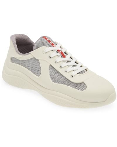 Prada America's Cup Low Top Sneaker - White