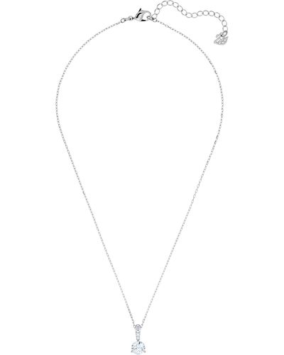 Swarovski Solitaire Cubic Zirconia Pendant Necklace - White