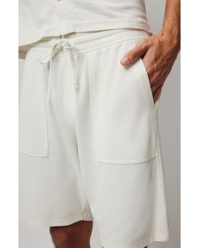 ATM Cotton Piqué Drawstring Shorts - White