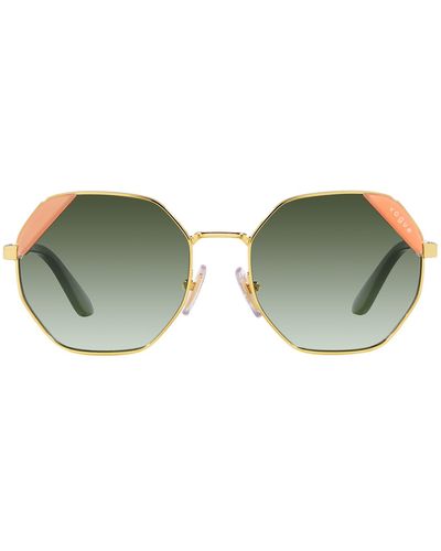 Vogue 55mm Gradient Irregular Sunglasses - Green