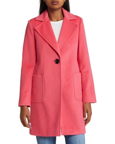 Sam Edelman Wool Blend Blazer Coat - Red