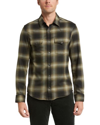 Monfrere Eastwood Plaid Button-up Shirt - Black