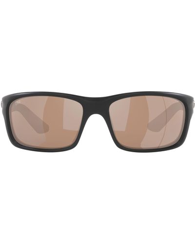 Costa Del Mar Jose Pro 62mm Polarized Rectangular Sunglasses - Natural