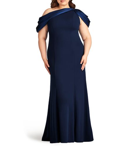 Tadashi Shoji One-shoulder Mermaid Gown - Blue