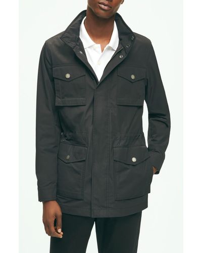 Brooks Brothers Water Repellent Field Jacket With Hood - Green