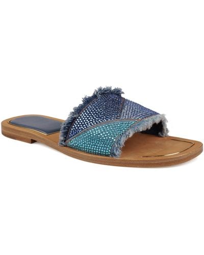 Zigi Tamy Rhinestone Slide Sandal - Blue