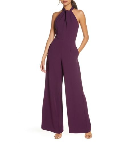 Purple Julia Jordan Jumpsuits and rompers for Women | Lyst