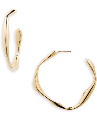 Faris Onda Hoop Earrings - Metallic