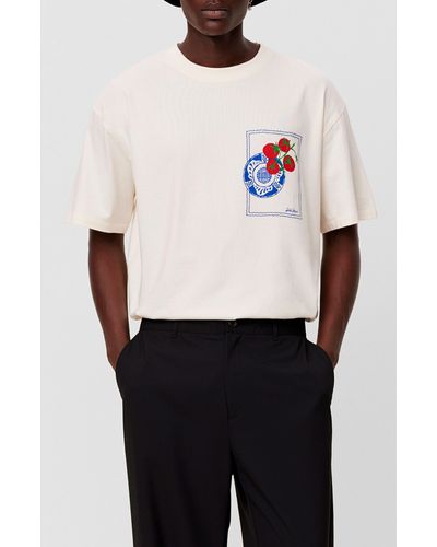 Les Deux Dorian Oversize Graphic T-shirt - White