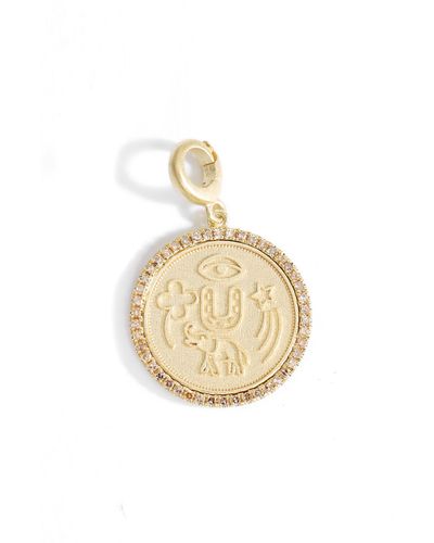 Meira T Coin Charm Pendant - Metallic