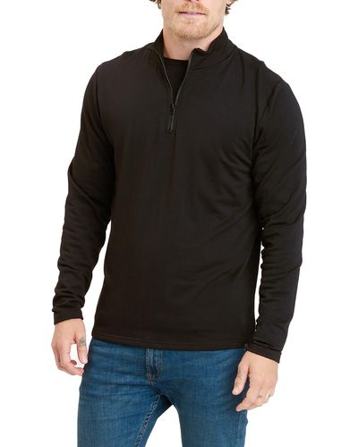 Threads For Thought Kace Quarter Zip Pullover - Black