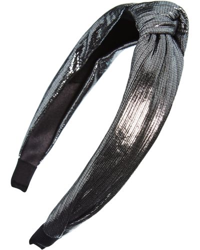 Tasha Metallic Knot Headband - Black