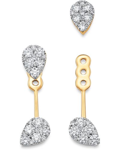 Sara Weinstock Reverie Pear Cluster Diamond Ear Jackets - White