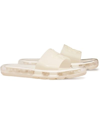 Tory Burch Logo-embossed Bubble Jelly Slides - Yellow