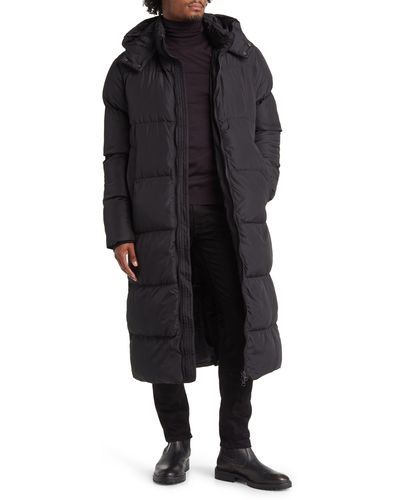 ASOS Hooded Longline Puffer Coat - Black