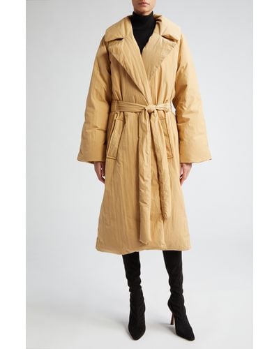 A.L.C. A. L.c. Sterling Belted Nylon Down Coat - Natural